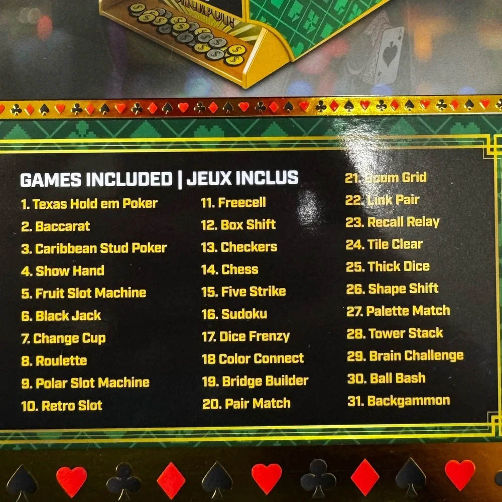My Arcade Casino Player Handheld Gaming System Poker BJ Roulette 30+ Games NIB